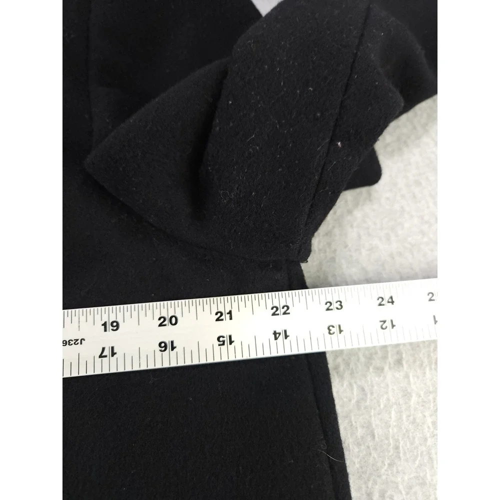 Vintage J.G. Hook Black Wool Jacket Med‎ Length Overcoat Winter USA Women's L/XL